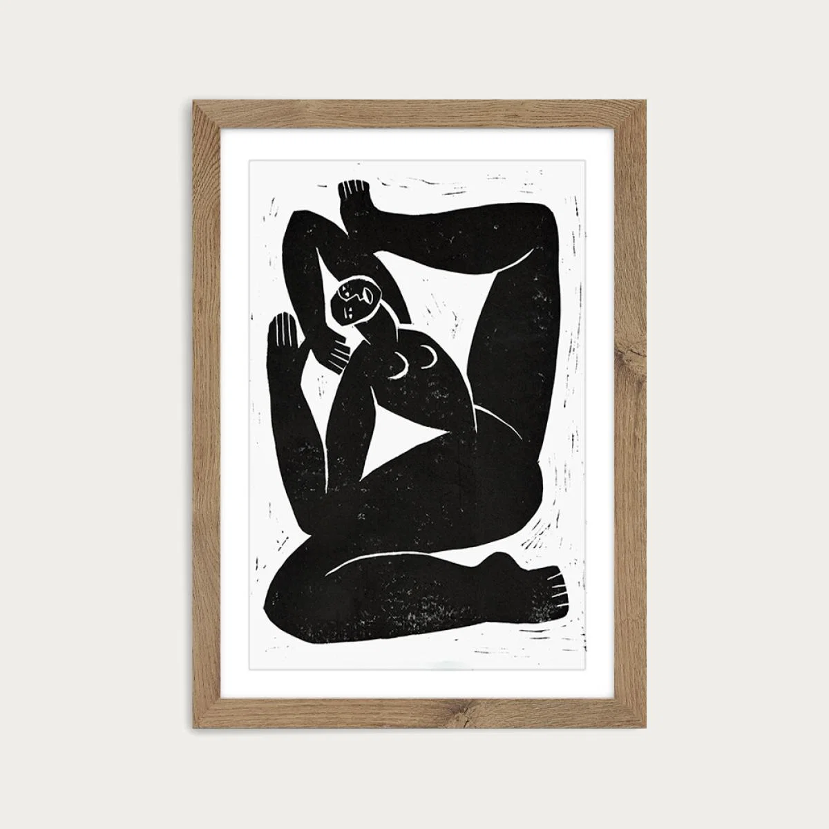 Choregraphic Character II Art Print Oak Frame – image 1