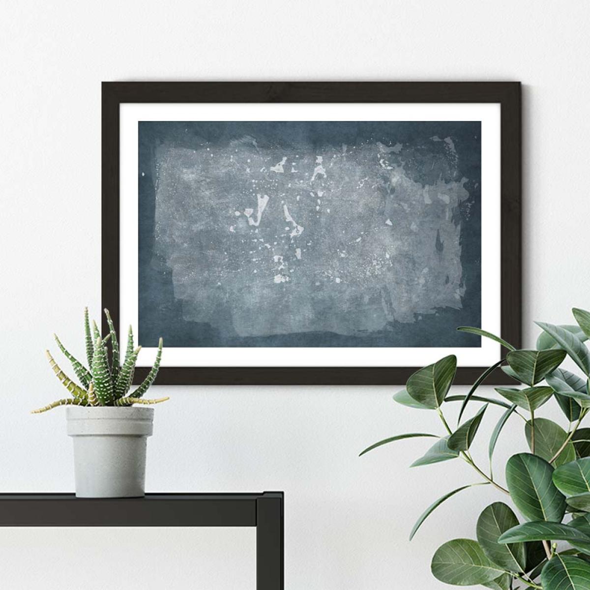 Minimal Abstract Blue 03 Art Print Black Frame – image 6