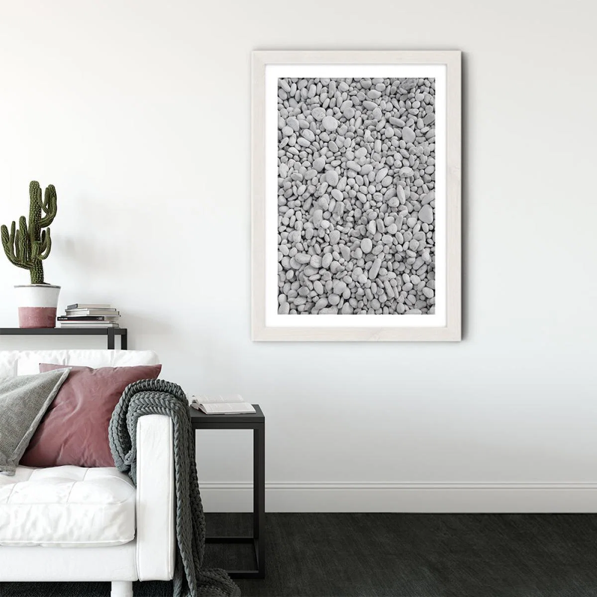 Pebble Beach Art Print White Frame – image 4