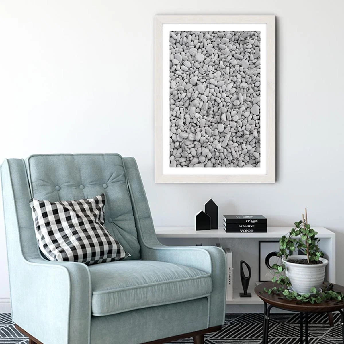 Pebble Beach Art Print White Frame – image 5
