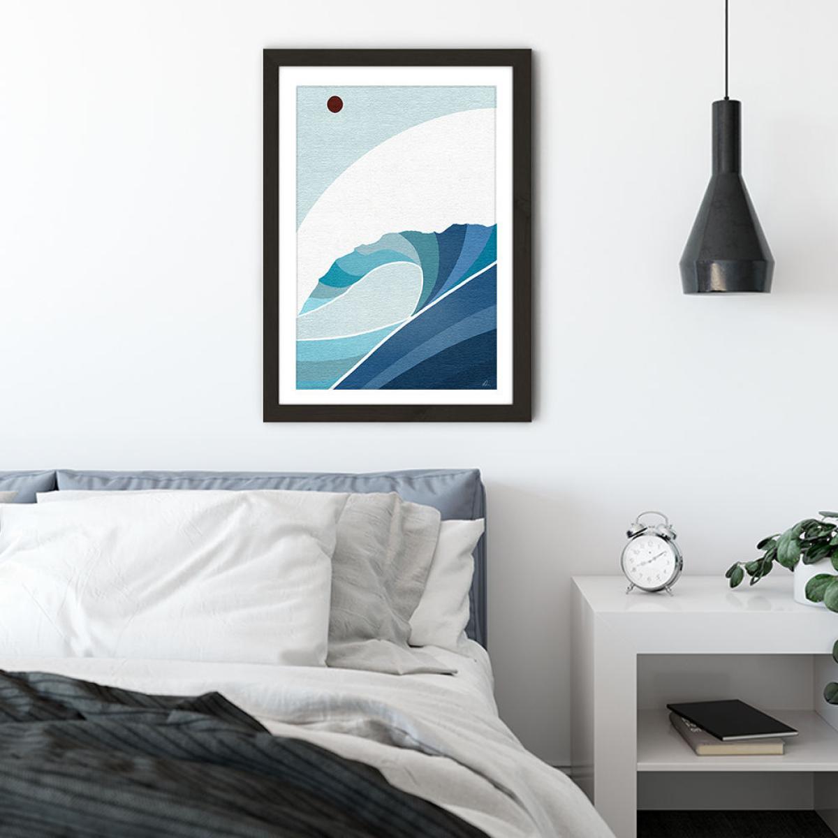The Big Blue Art Print Black Frame – image 2