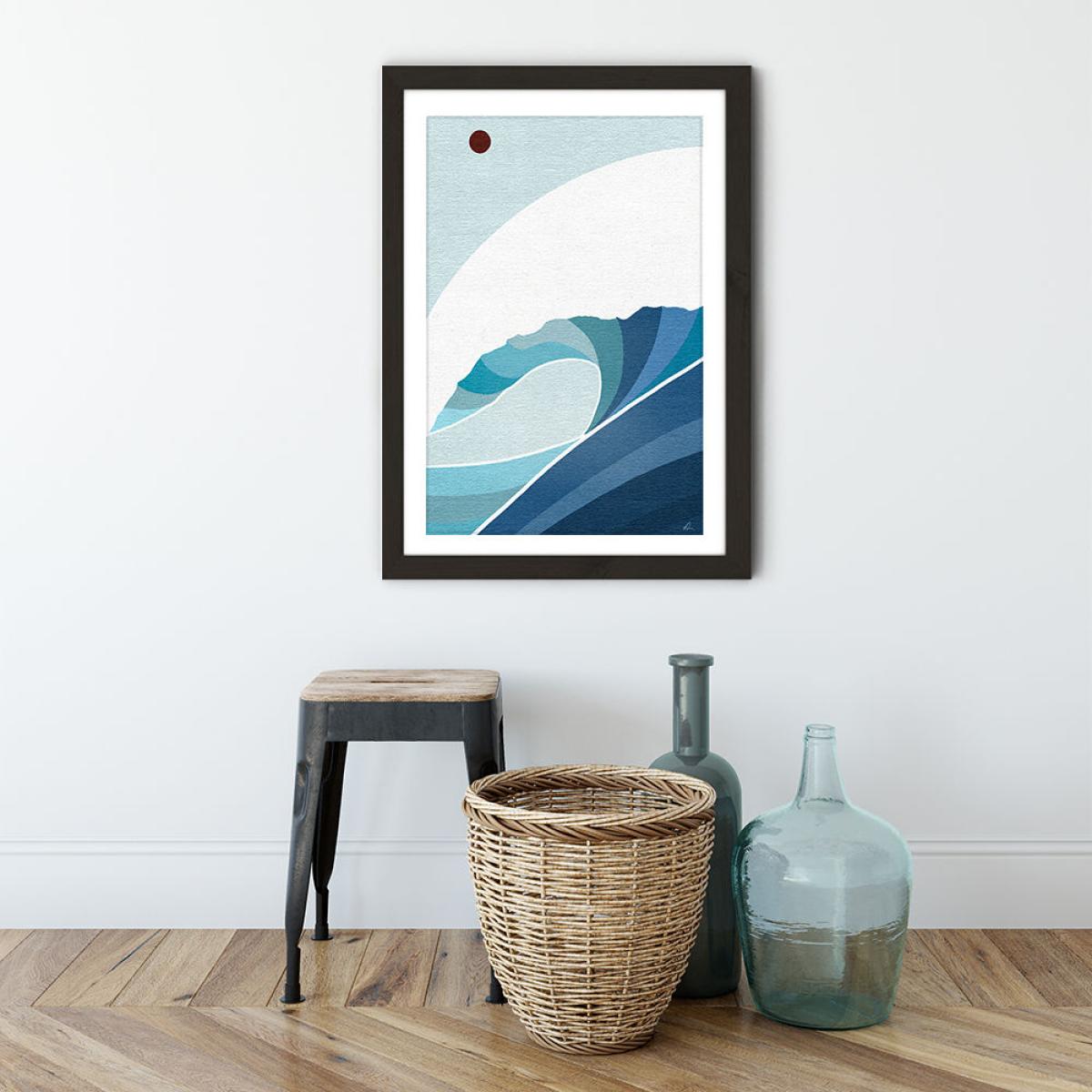 The Big Blue Art Print Black Frame – image 3