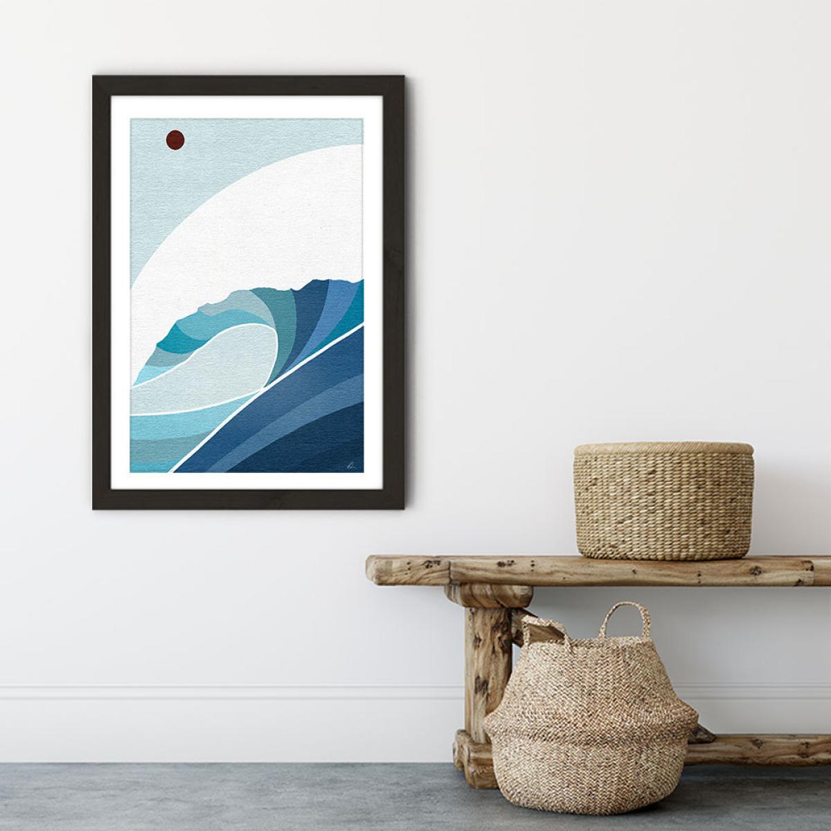 The Big Blue Art Print Black Frame – image 4