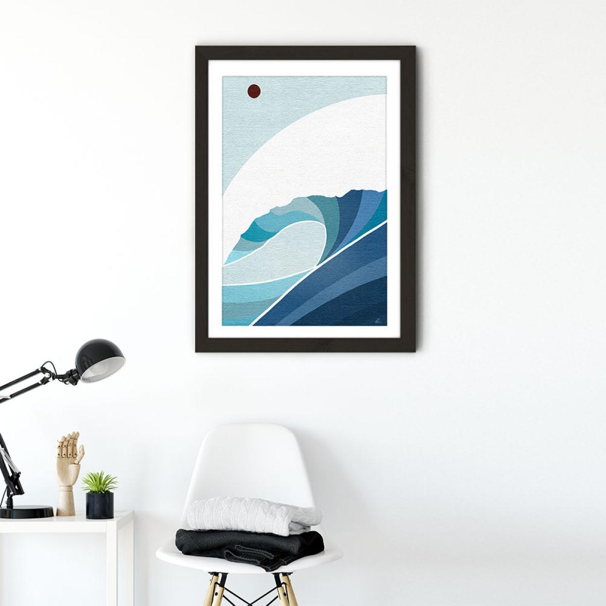 The Big Blue Art Print Black Frame – image 5