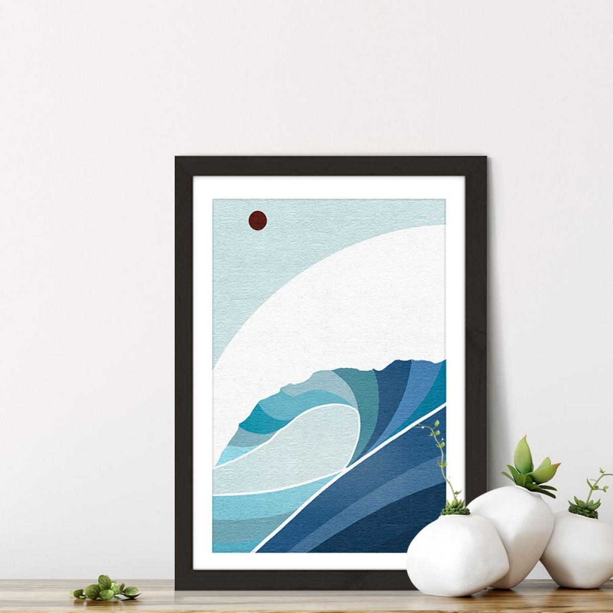 The Big Blue Art Print Black Frame – image 6