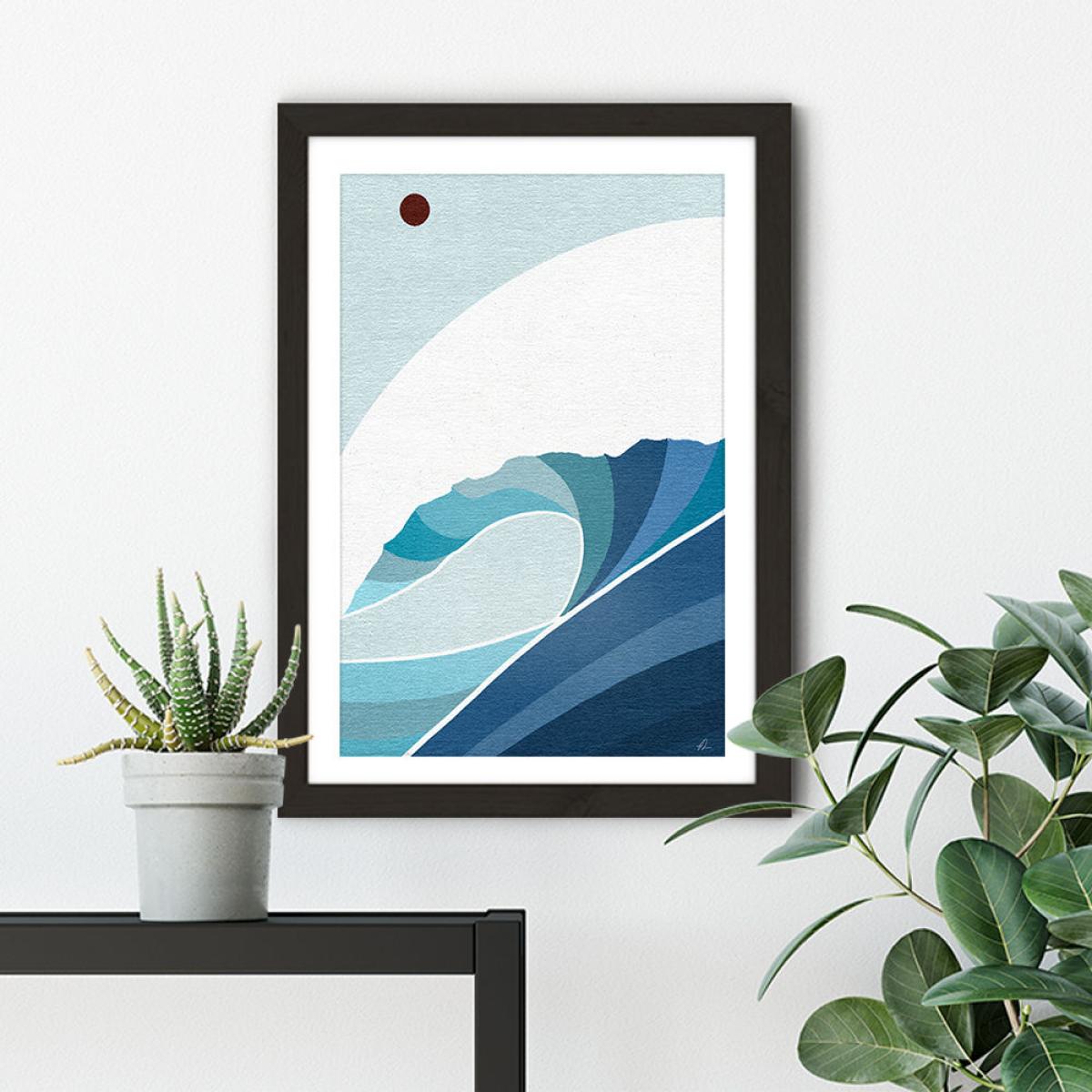 The Big Blue Art Print Black Frame – image 7