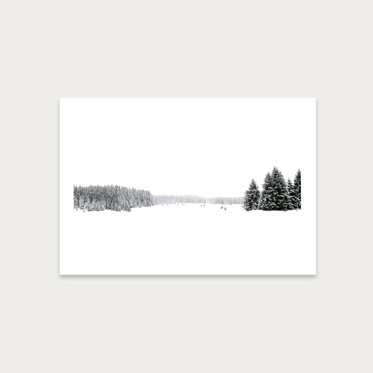 White White Winter Art Print Unframed