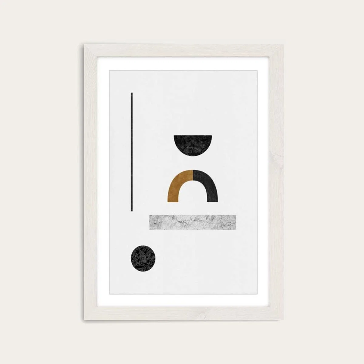 Abstract Geometric III Art Print White Frame