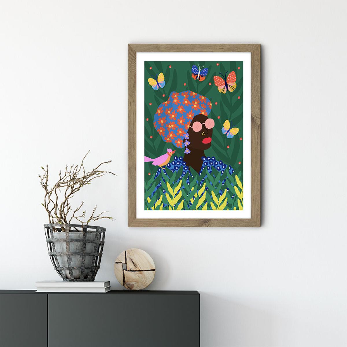 Enjoy Outside Art Print Oak Frame – image 2