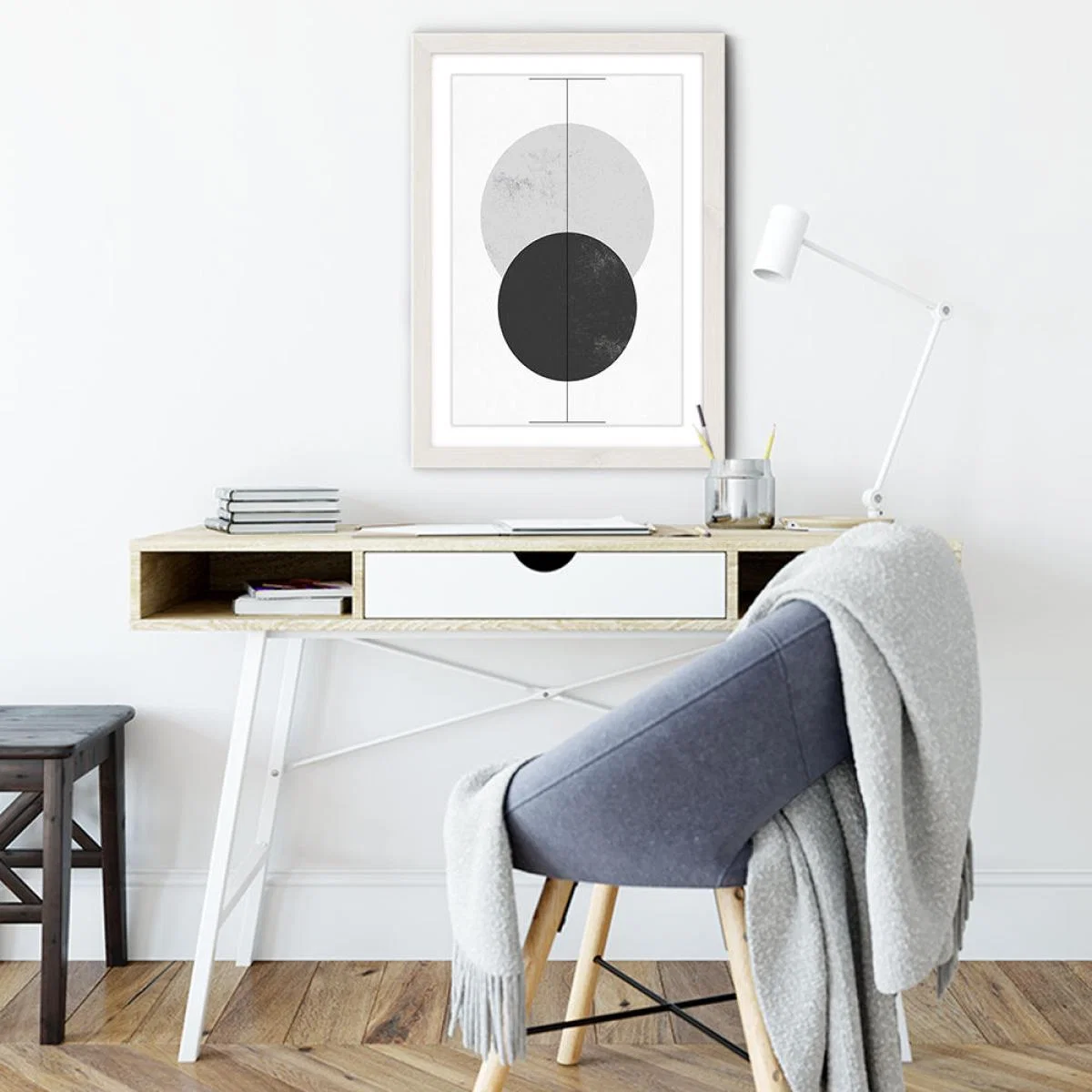 Geometry No. 5 Art Print White Frame – image 3