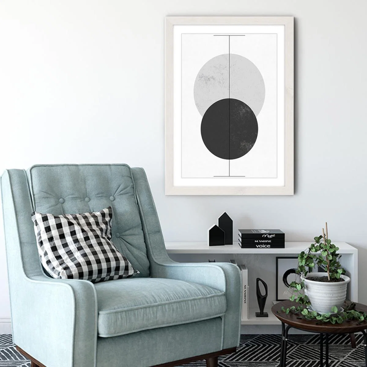 Geometry No. 5 Art Print White Frame – image 4