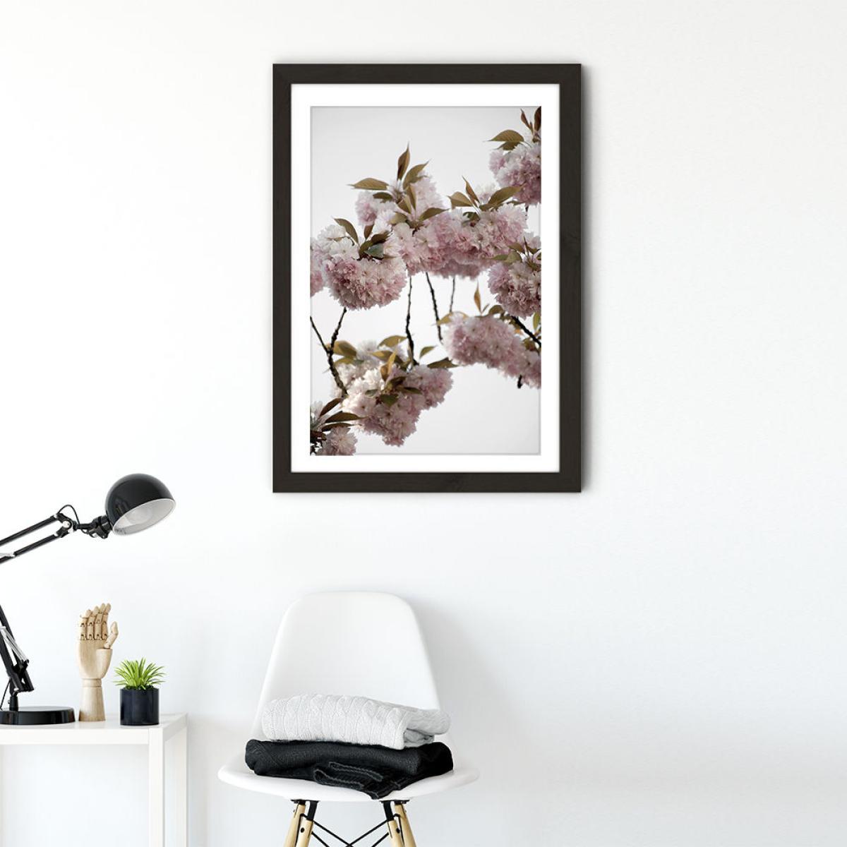 Clouds of Cherry Flowers Art Print Black Frame – image 2