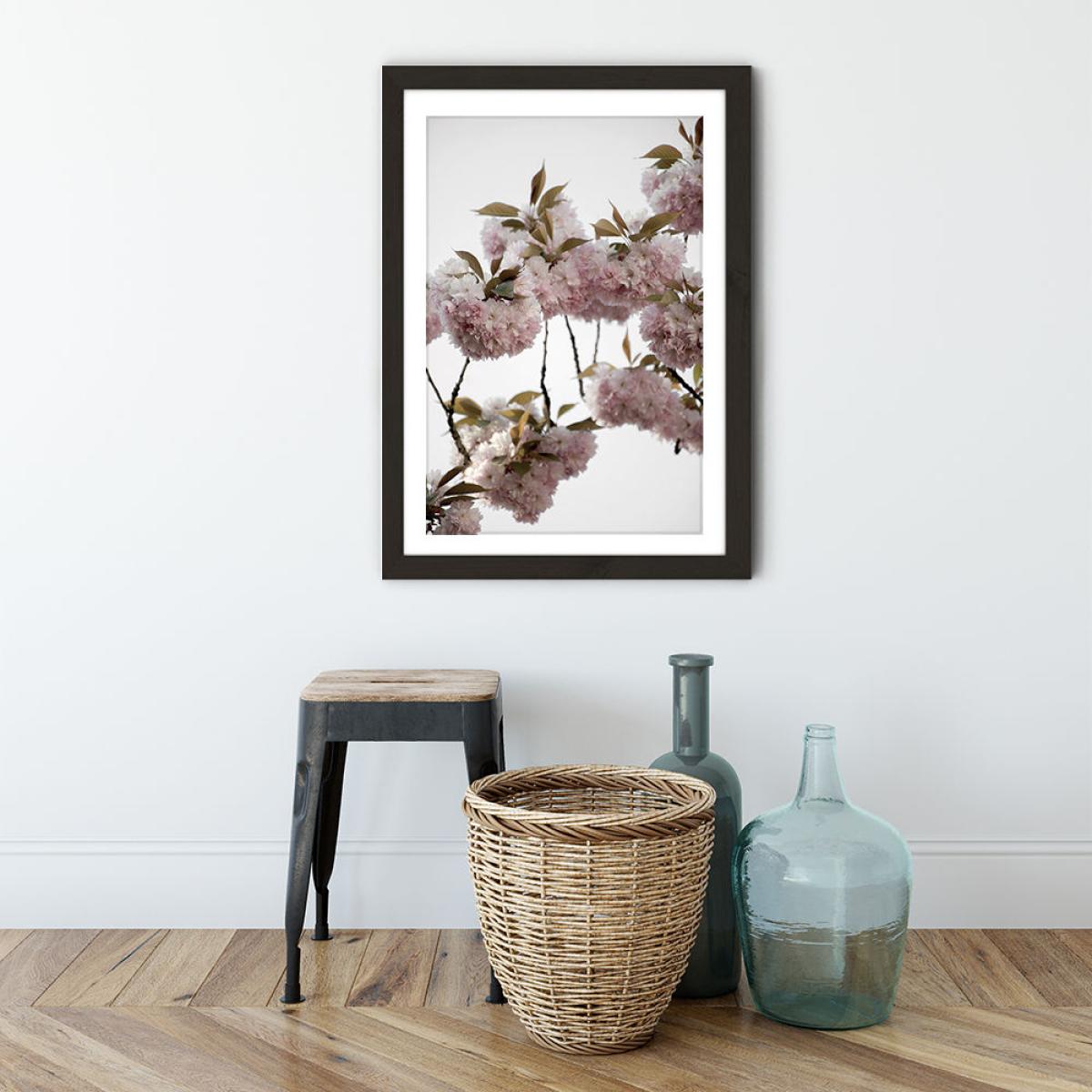 Clouds of Cherry Flowers Art Print Black Frame – image 3