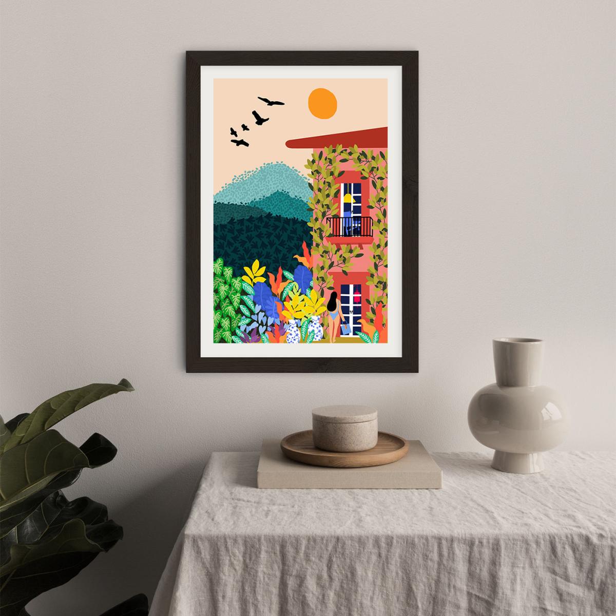 Summer House Art Print Black Frame – image 5