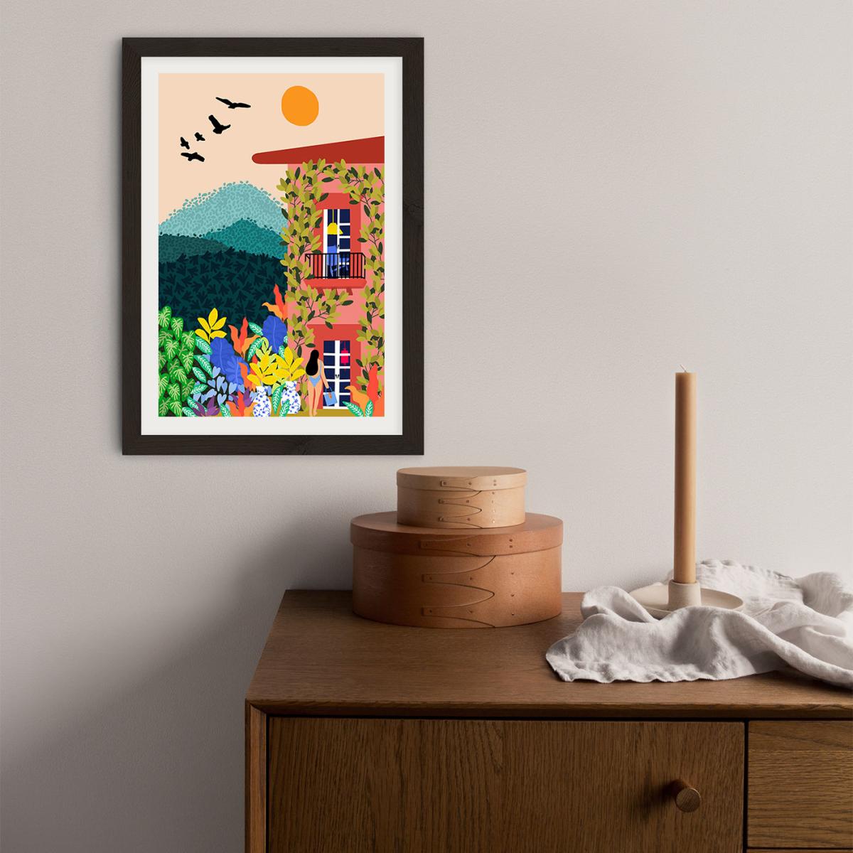 Summer House Art Print Black Frame – image 6
