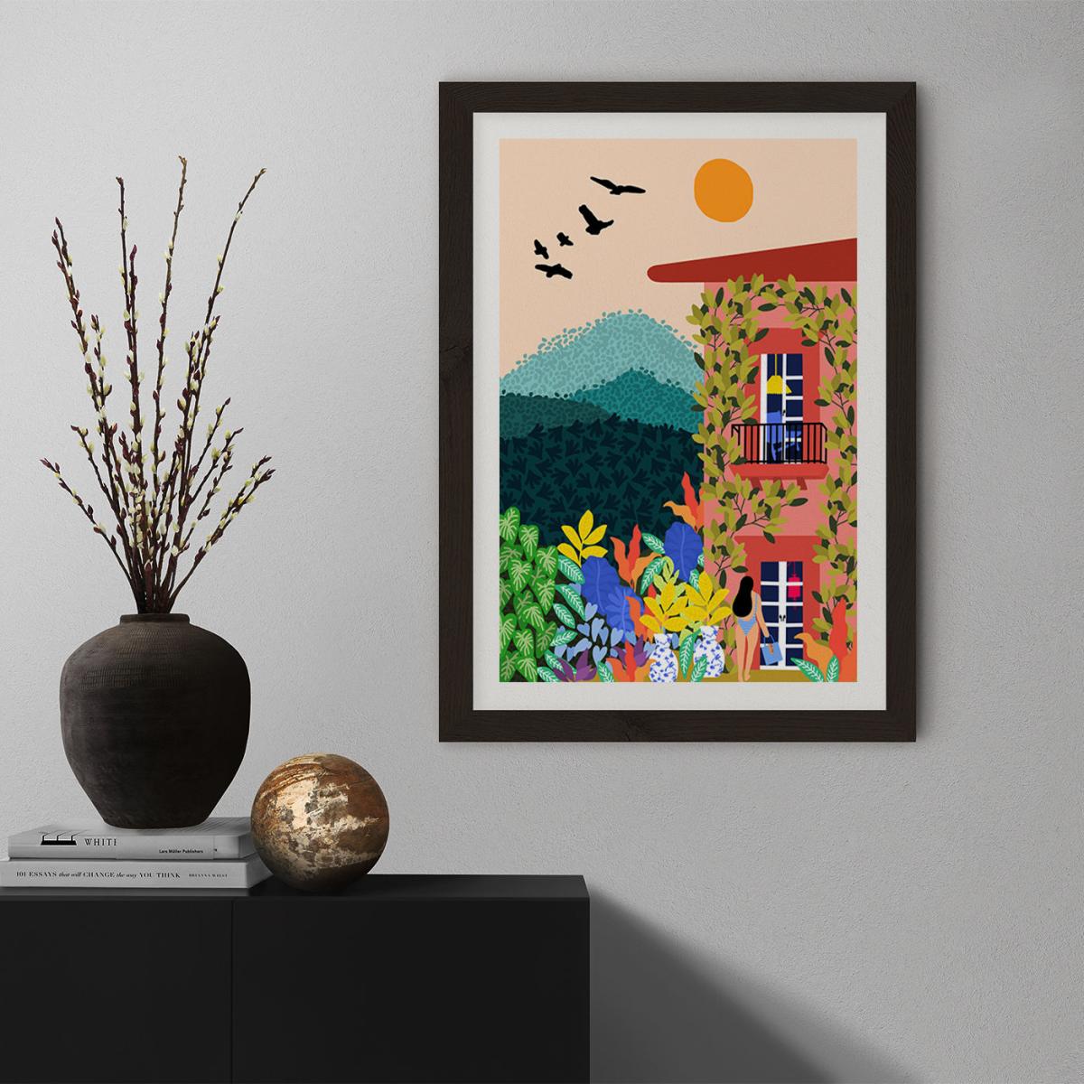 Summer House Art Print Black Frame – image 7