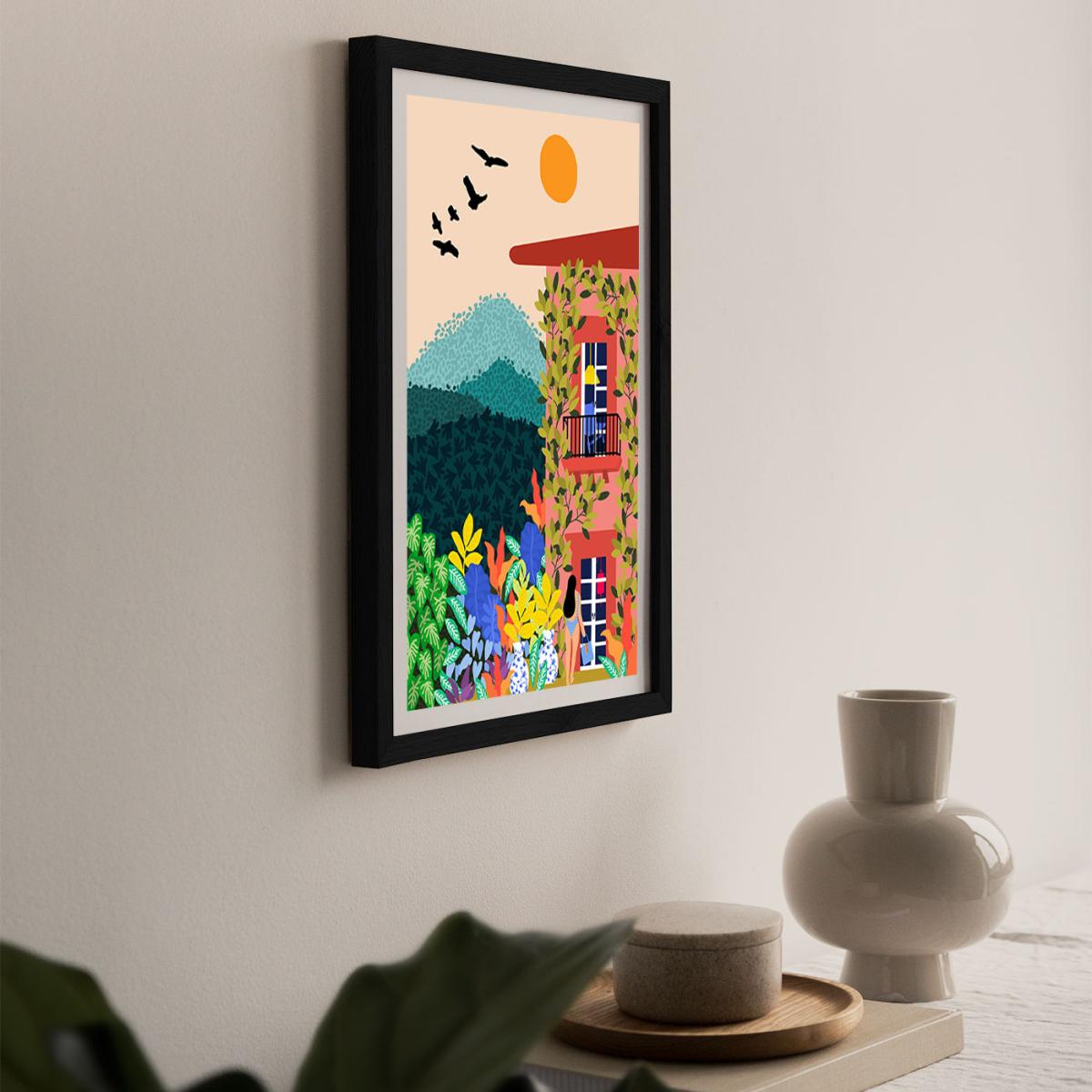 Summer House Art Print Black Frame – image 8