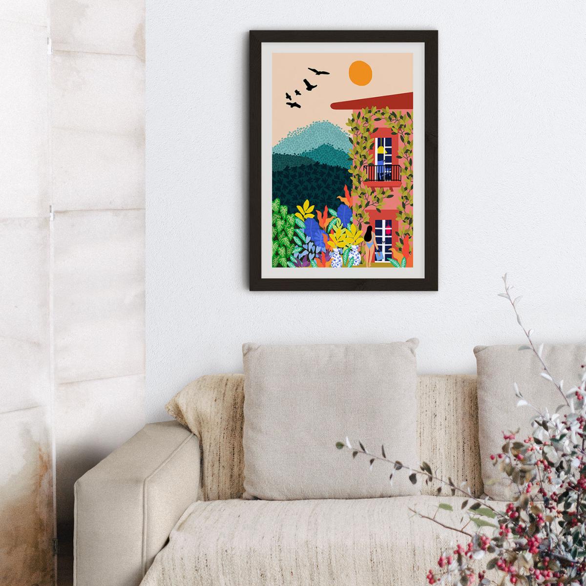 Summer House Art Print Black Frame – image 9