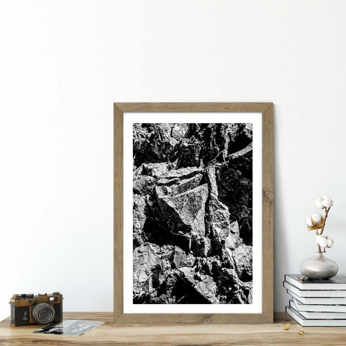 Rock Patter Art Print Oak Frame – image 5