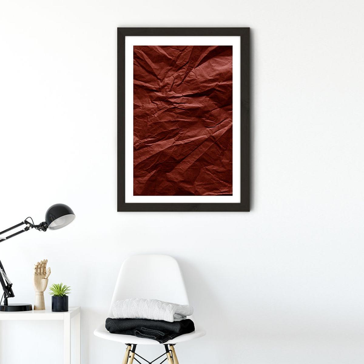 Terra Cotta Paper Landscape Art Print Black Frame – image 2