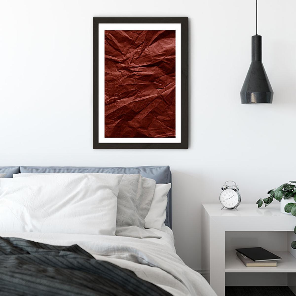 Terra Cotta Paper Landscape Art Print Black Frame – image 4