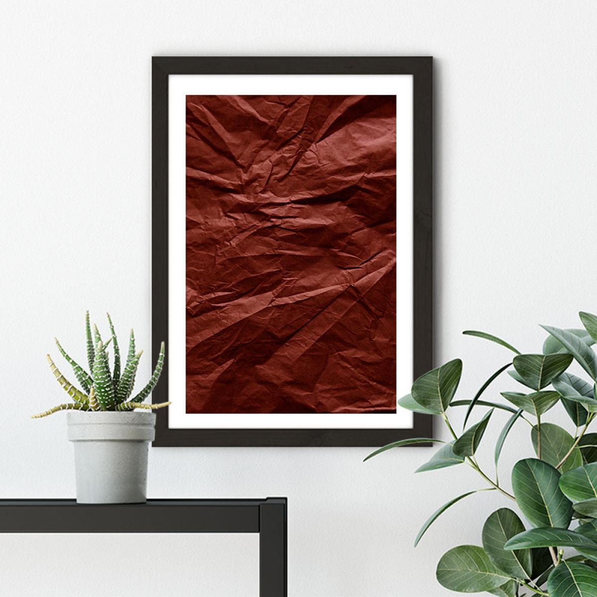 Terra Cotta Paper Landscape Art Print Black Frame – image 5