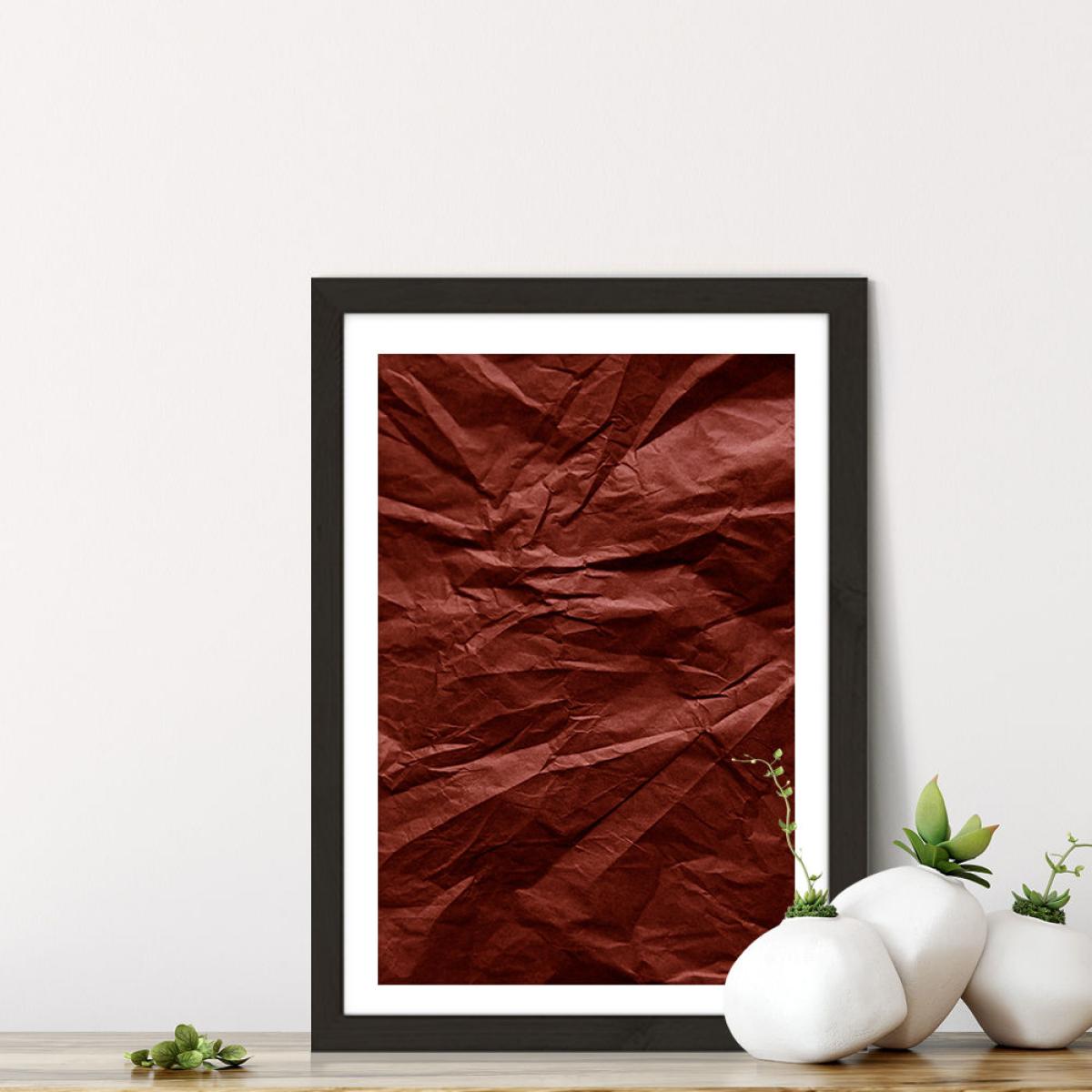 Terra Cotta Paper Landscape Art Print Black Frame – image 7