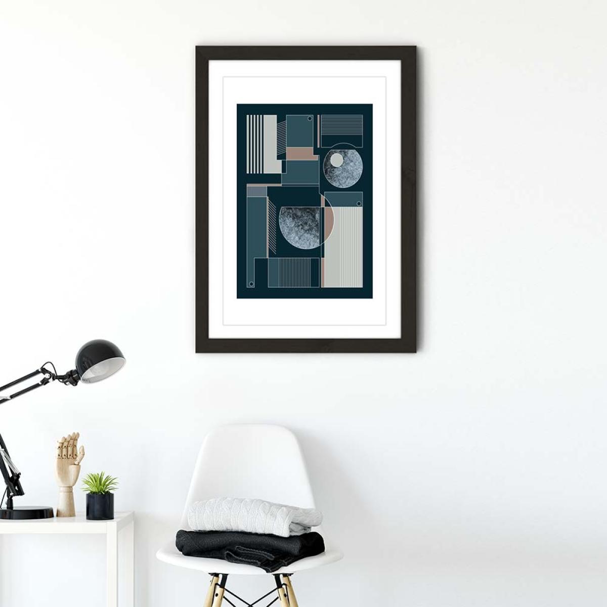 Black Frame Geometric III Art Print – image 2