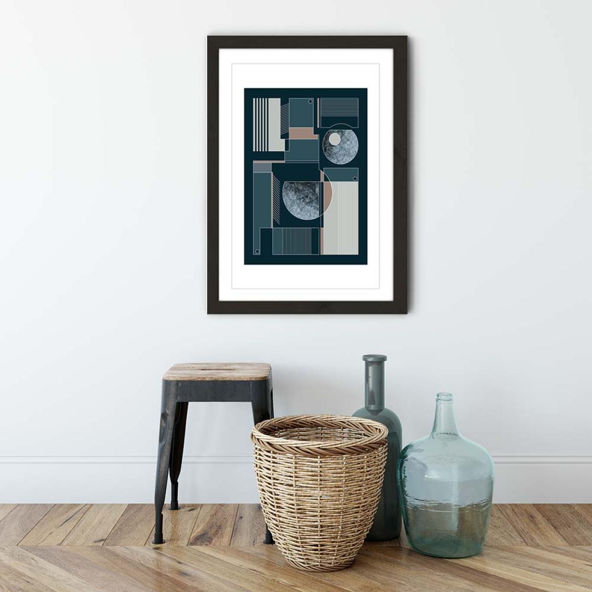 Black Frame Geometric III Art Print – image 3