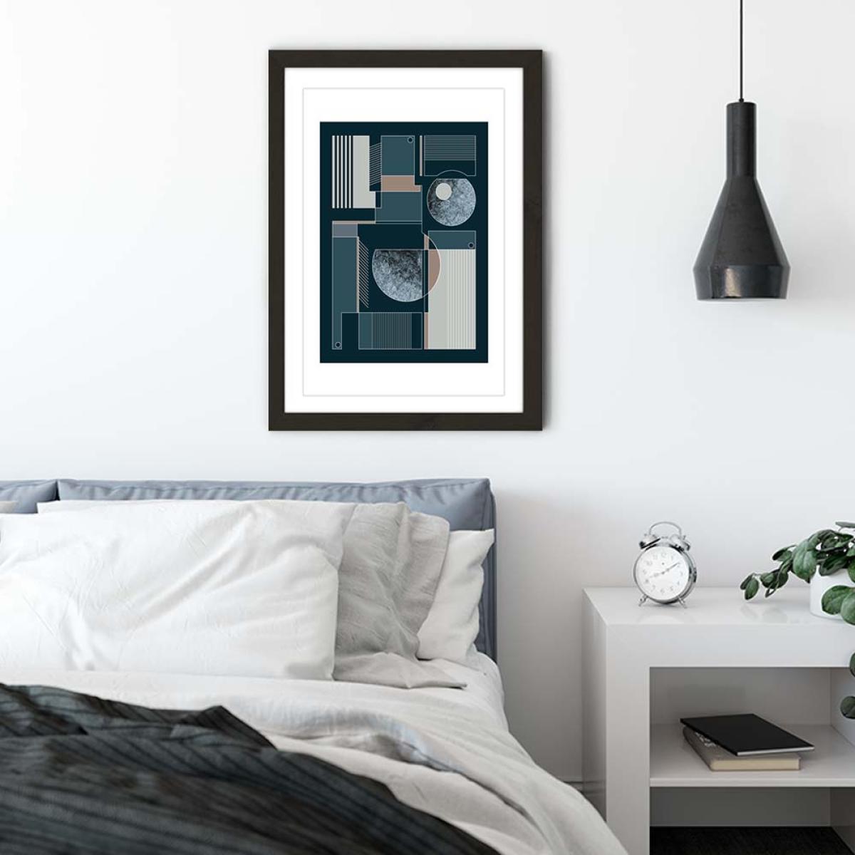 Black Frame Geometric III Art Print – image 4
