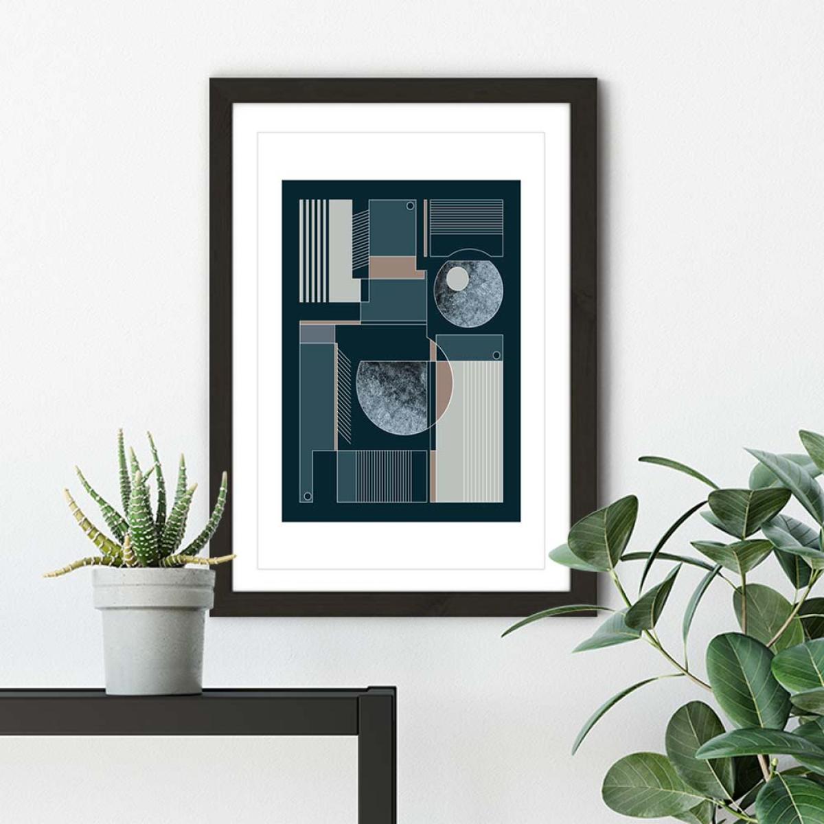 Black Frame Geometric III Art Print – image 5