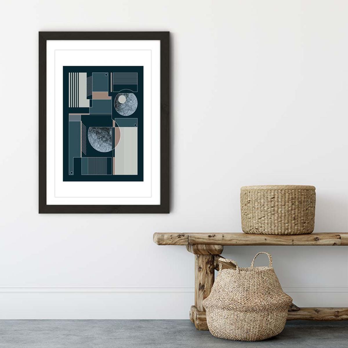 Black Frame Geometric III Art Print – image 6