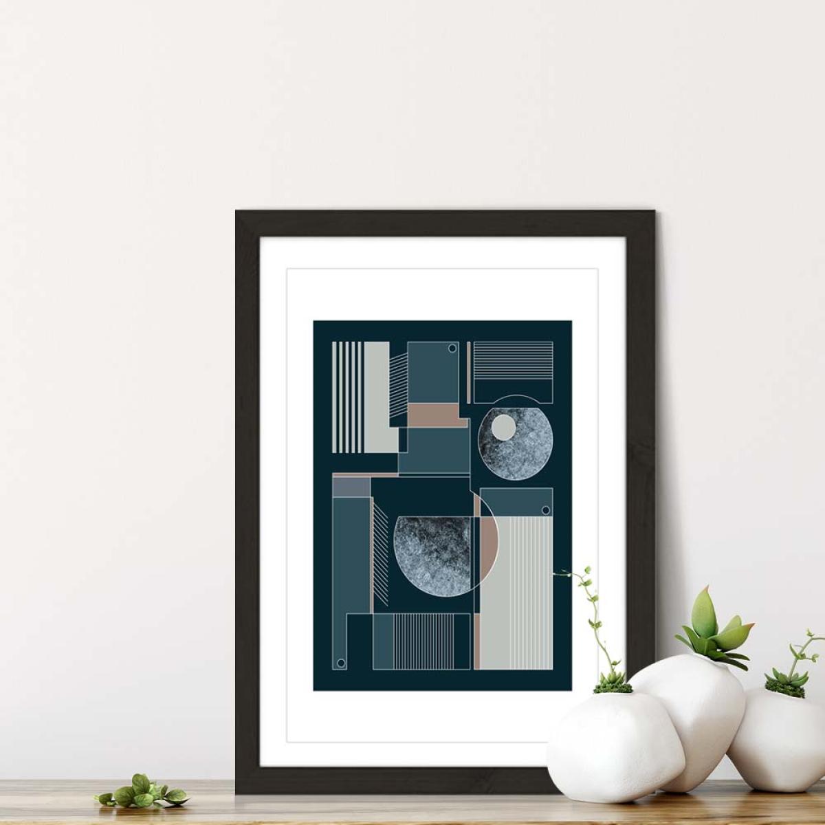 Black Frame Geometric III Art Print – image 7