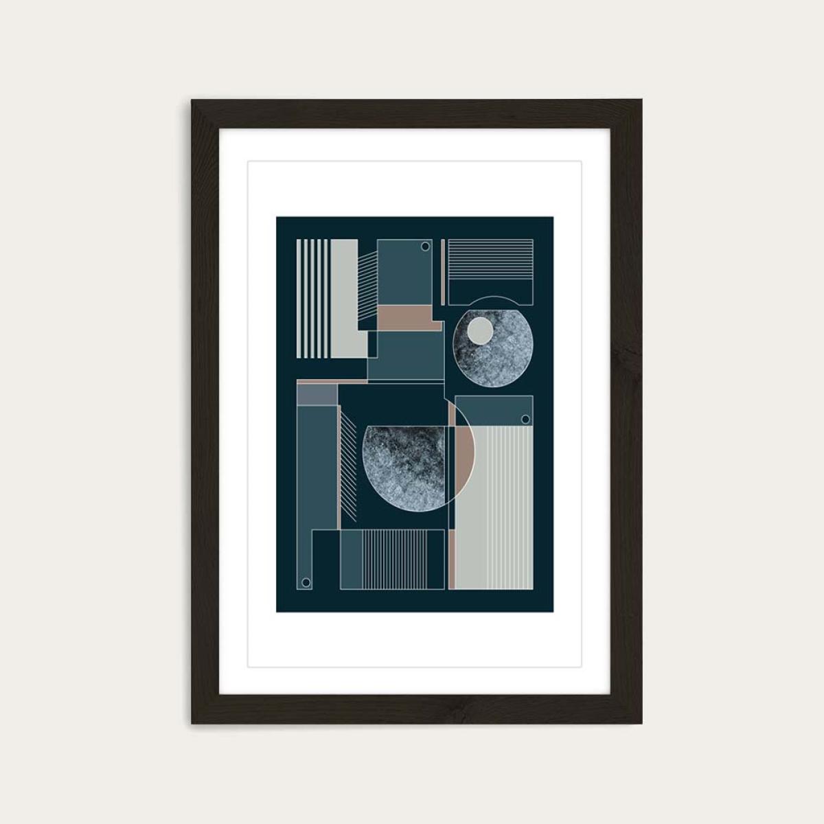 Black Frame Geometric III Art Print – image 1