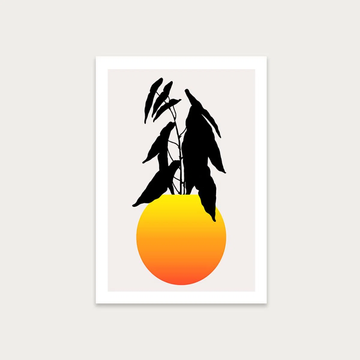 Kamasutra Yellow Art Print Unframed