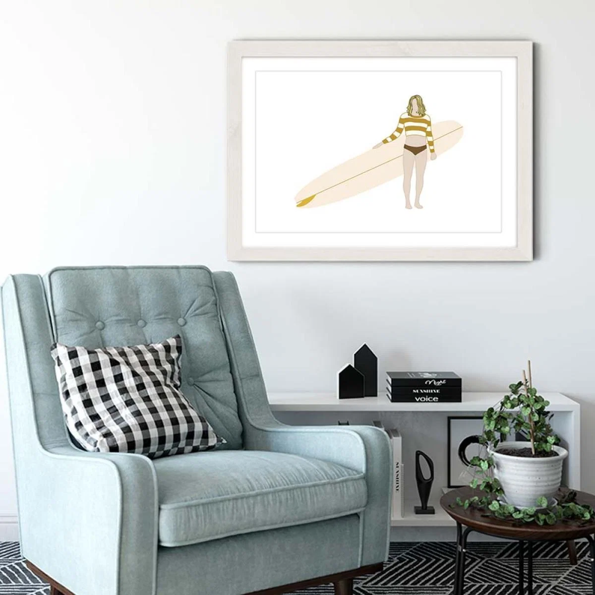 Camille Art Print White Frame – image 4