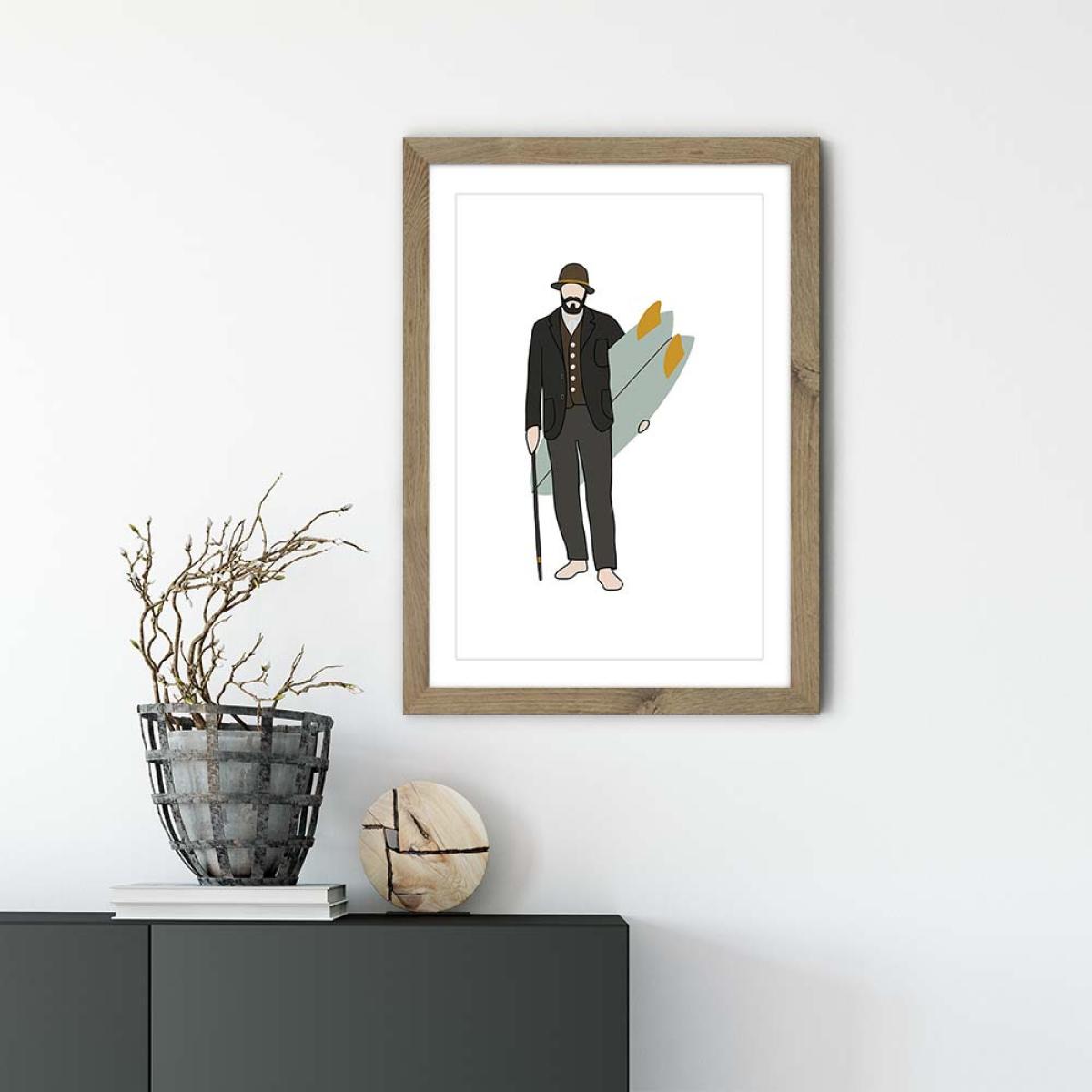 Dapperly Art Print Oak Frame – image 2