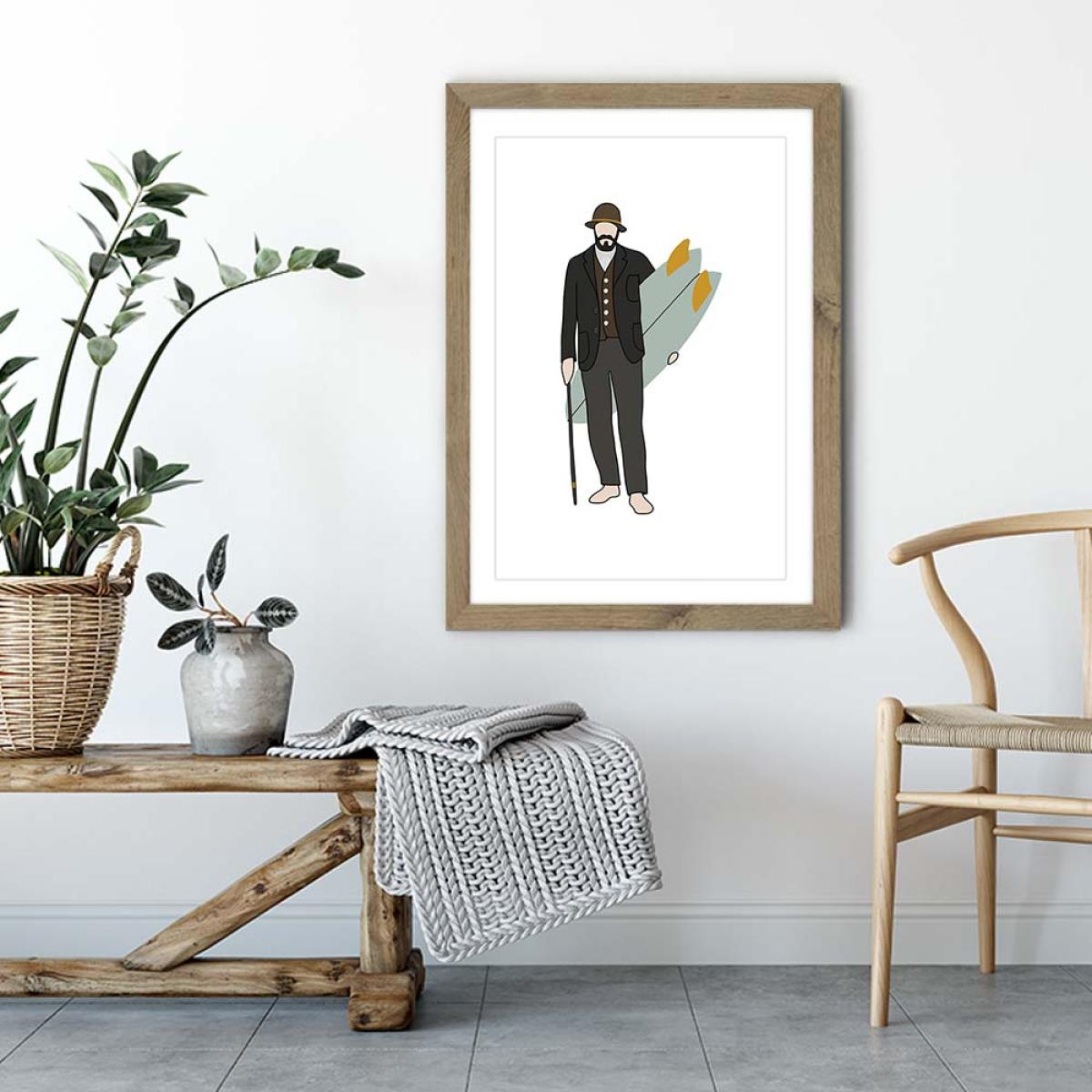 Dapperly Art Print Oak Frame – image 4