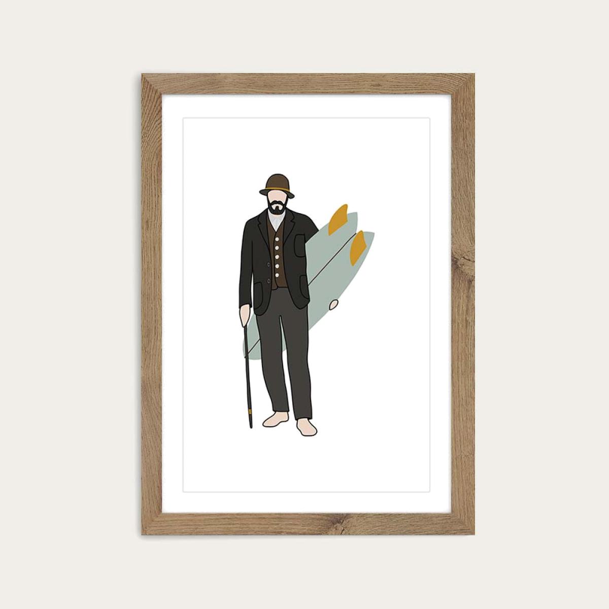 Dapperly Art Print Oak Frame – image 1