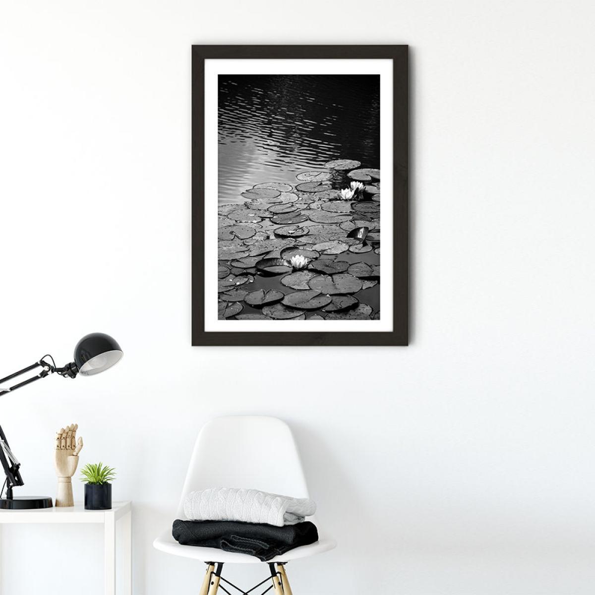 Floating on The Water Art Print Black Frame – image 2