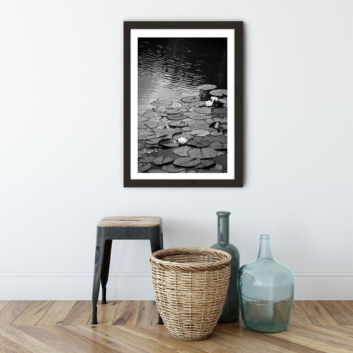 Floating on The Water Art Print Black Frame – image 3