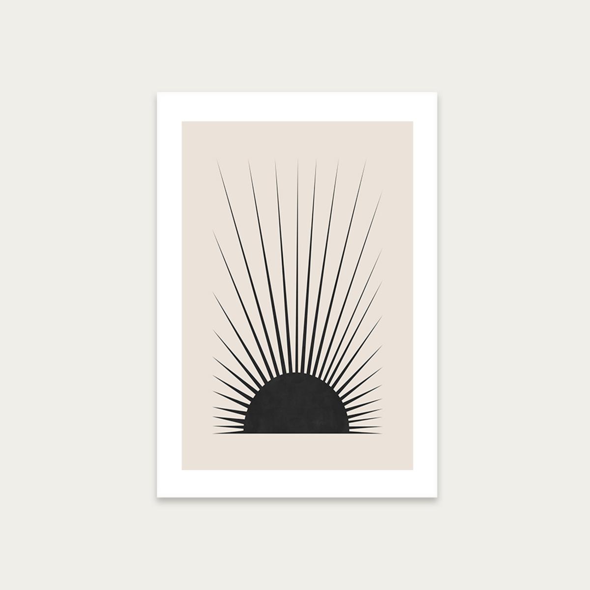 Minimal Sun Art Print Unframed