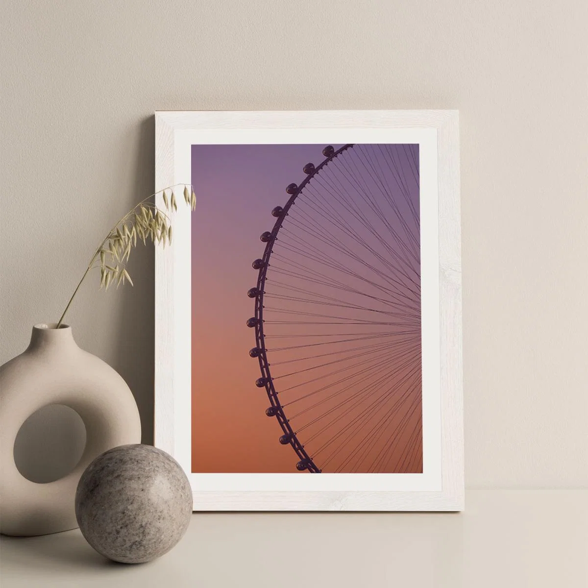 Ain Dubai Art Print White Frame – image 3