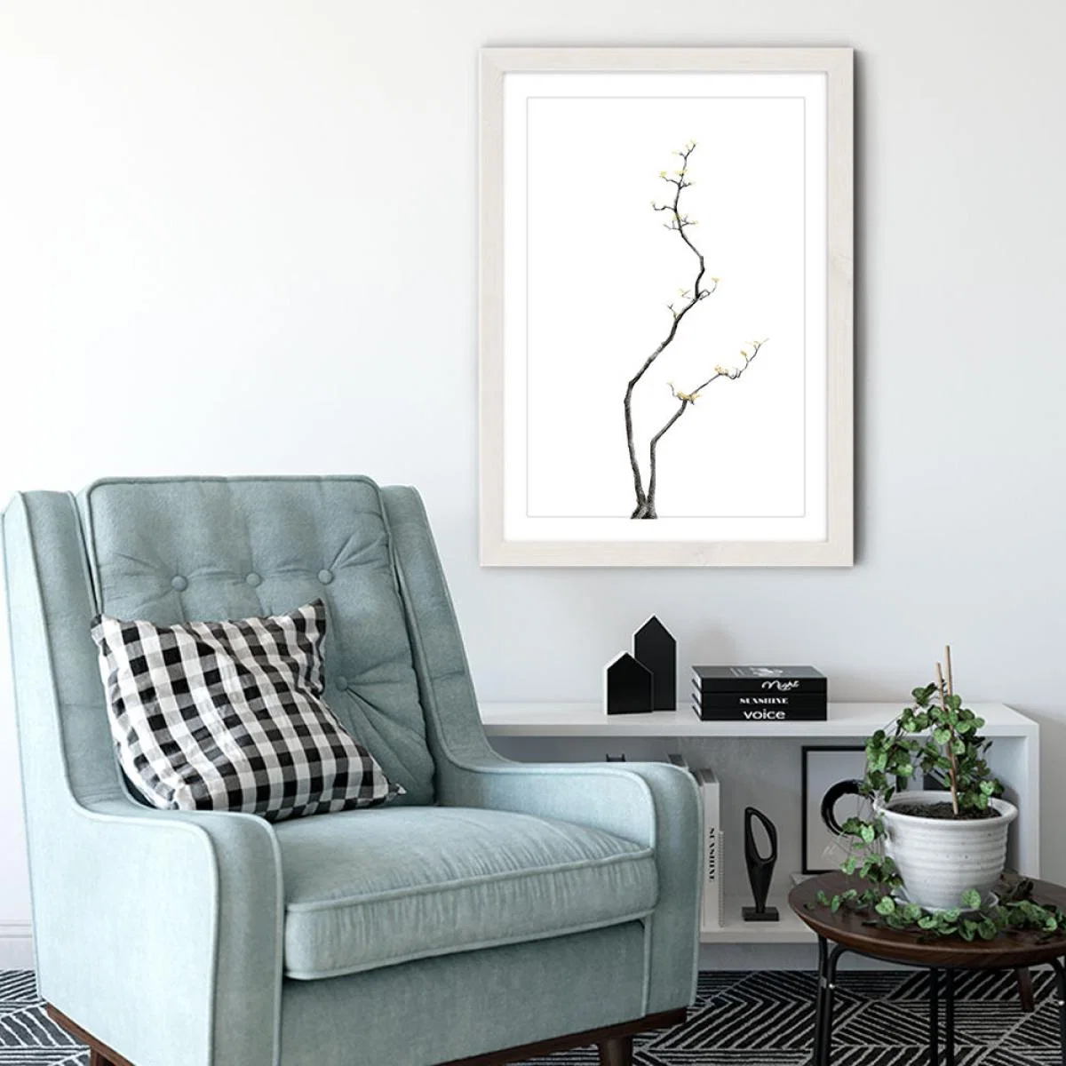 Bonsai Tree 3 Art Print White Frame – image 4