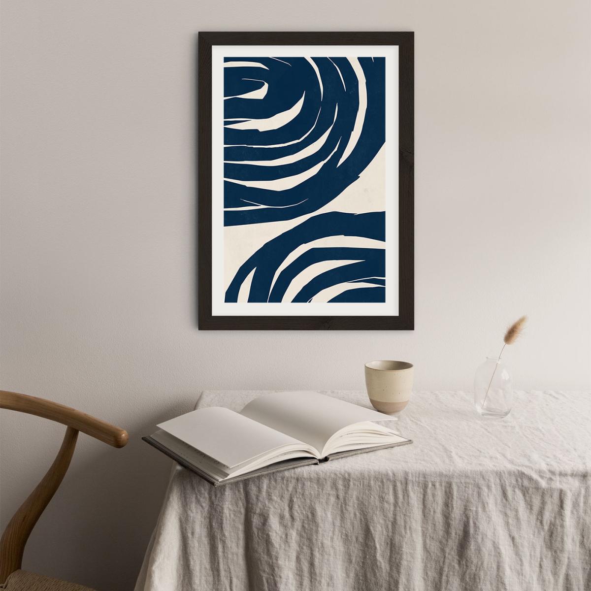 Swirls No 02 Art Print Black Frame – image 2