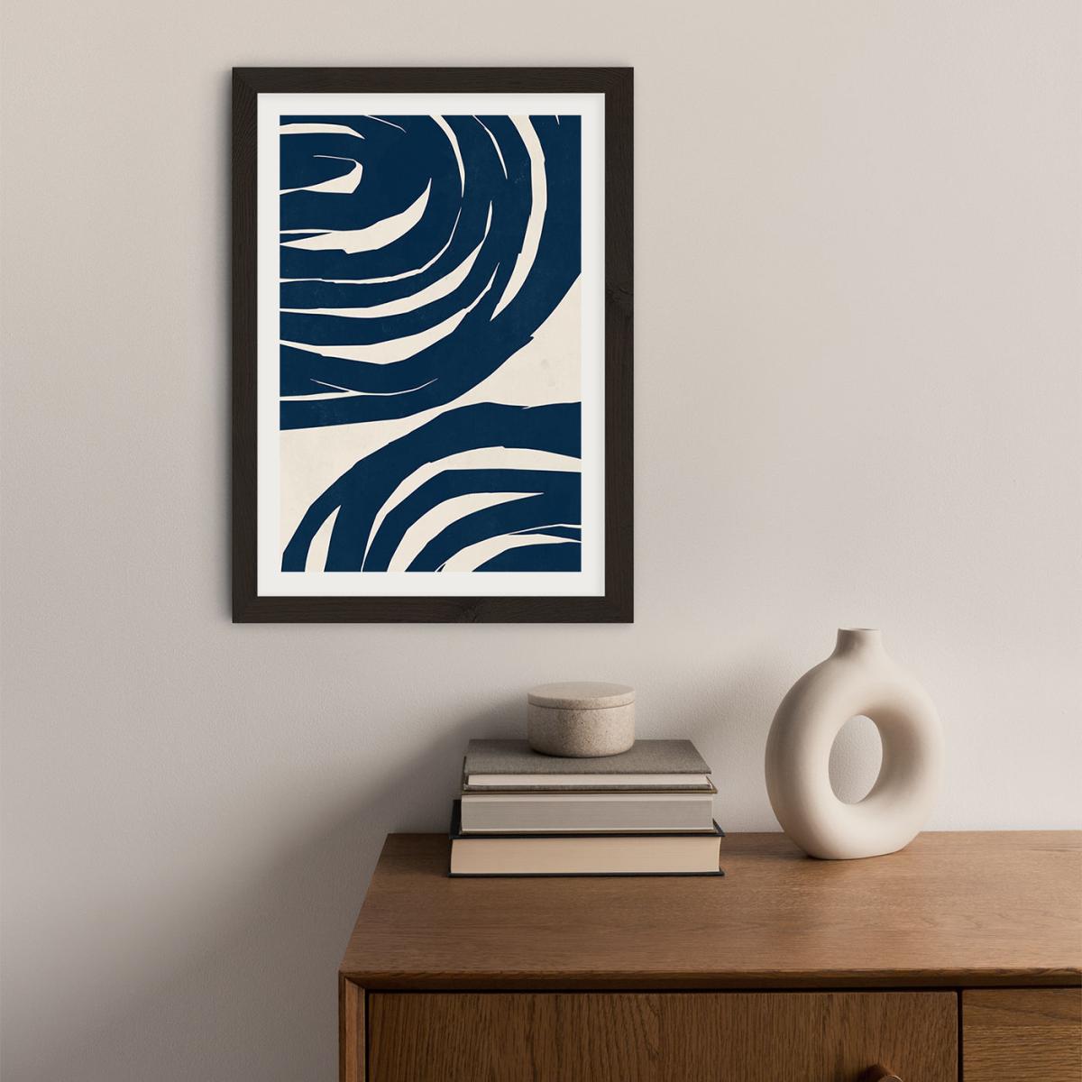 Swirls No 02 Art Print Black Frame – image 3