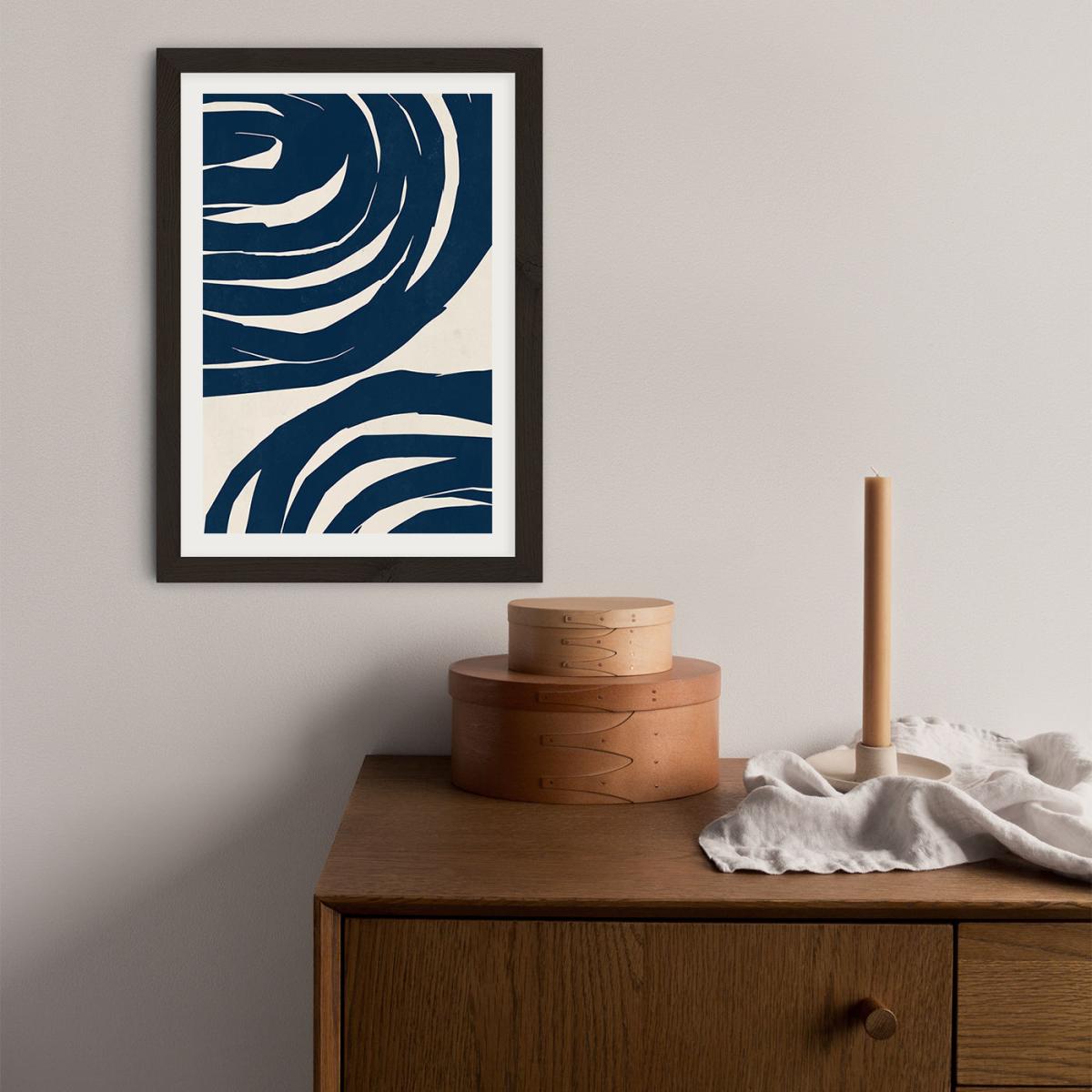 Swirls No 02 Art Print Black Frame – image 4