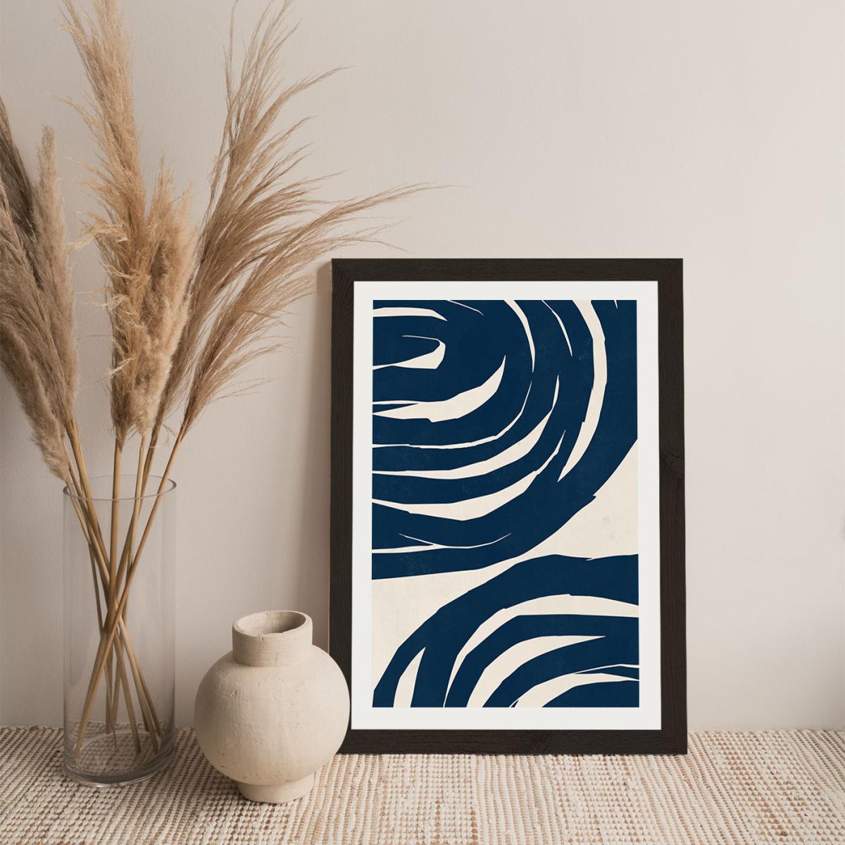 Swirls No 02 Art Print Black Frame – image 6