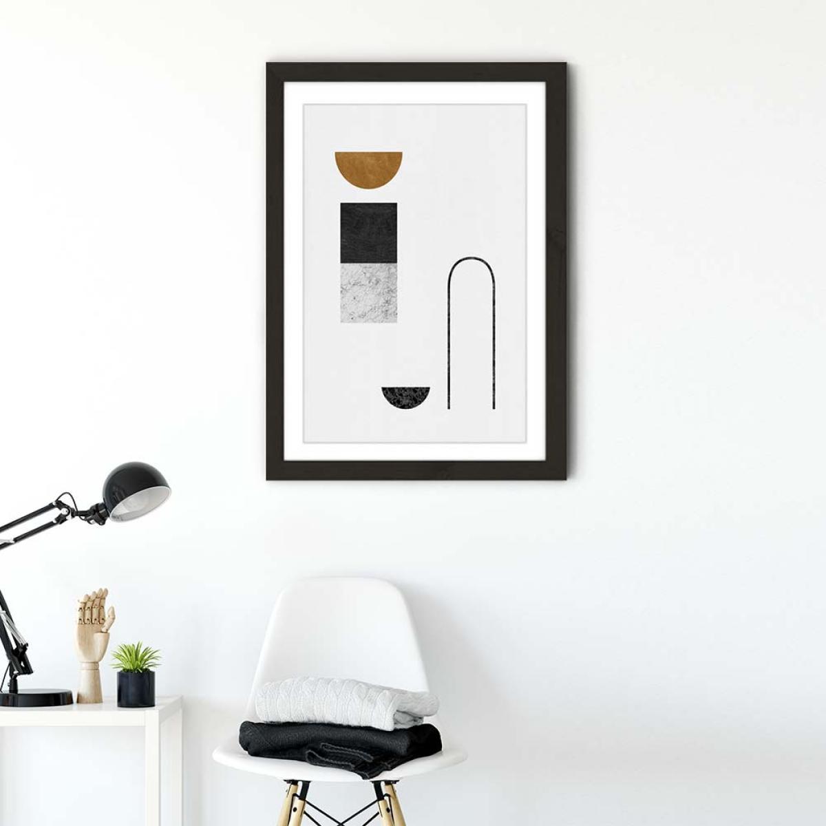 Abstract Geometric IV Art Print Black Frame – image 2