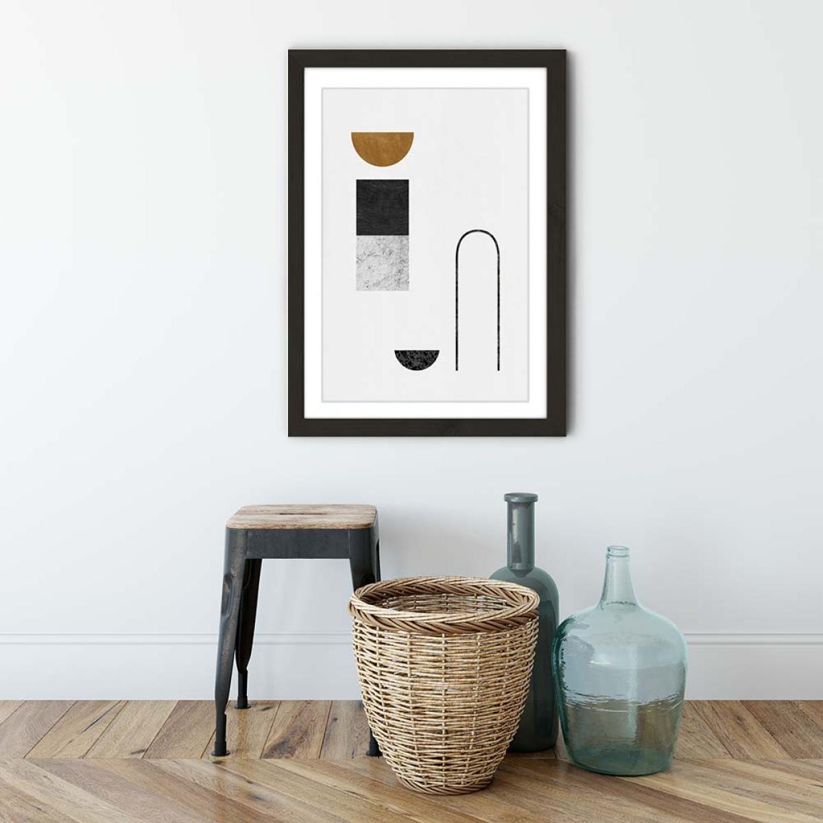 Abstract Geometric IV Art Print Black Frame – image 3